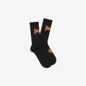 Chaussettes Balenciaga Sacra Cœur pour homme, noir/jaune
