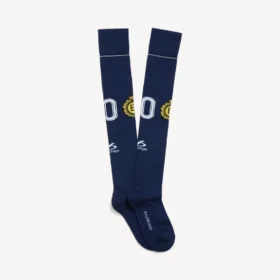 Chaussettes longues pour homme avec écusson de la Marine, couleur bleu marine