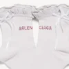 Chaussettes à nœud pour femme, blanc/rose