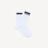 Chaussettes pour homme avec logo, blanches/noires