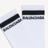 Chaussettes pour homme avec logo, blanches/noires