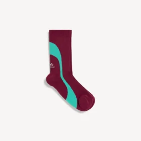 Chaussettes techniques pour homme « Techwear » bordeaux/turquoise