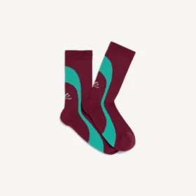 Chaussettes techniques pour homme « Techwear » bordeaux/turquoise