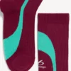 Chaussettes techniques pour homme « Techwear » bordeaux/turquoise