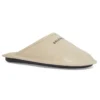 Chaussons d&rsquo;intérieur en cuir de veau « Beige » 736288WB7212010