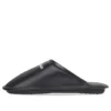Chaussons d&rsquo;intérieur en cuir de veau « Noir »  736288WB7211090