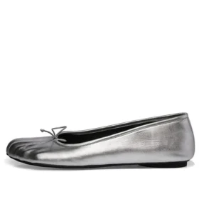 Chaussures de danse anatomiques « Cuir d&rsquo;agneau souple argenté brillant » 714260WBFA18001
