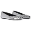 Chaussures de danse anatomiques « Cuir d&rsquo;agneau souple argenté brillant » 714260WBFA18001