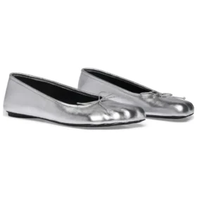 Chaussures de danse anatomiques « Cuir d&rsquo;agneau souple argenté brillant » 714260WBFA18001