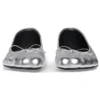 Chaussures de danse anatomiques « Cuir d&rsquo;agneau souple argenté brillant » 714260WBFA18001