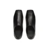 Chaussures à enfiler à bout carré en cuir de veau souple « Noir » 702072WBDH11000