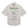 Chemise ample à manches courtes en coton Balenciaga pour homme, grise 664627TKM102967