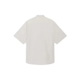Chemise ample à manches courtes en coton Balenciaga pour homme, grise 664627TKM102967