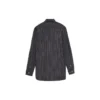 Chemise boutonnée à logo sur la poitrine et rayures fines « Black » 583989TGM041070
