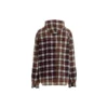Chemise à capuche à manches longues à carreaux délavés « Rouge Blanc Noir » 699223TMM059783