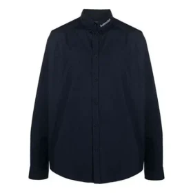 Chemise à col logo, manches longues et boutons « Navy » 671586TYB184100