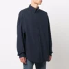 Chemise à col logo, manches longues et boutons « Navy » 671586TYB184100