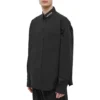 Chemise à col logo, manches longues et boutons « Noir » 671586TYB181000