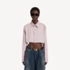 Chemise courte pour femme, rose poudré Chemise courte pour femme, rose poudré