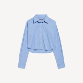 Chemise courte rayée pour femme, bleu/bleu marine