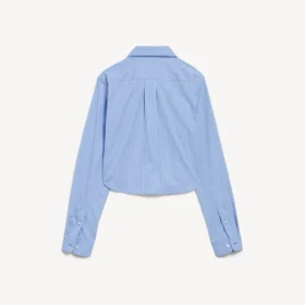Chemise courte rayée pour femme, bleu/bleu marine