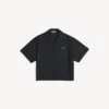 Chemise de bowling à manches courtes pour homme, style « sketchy », en noir Chemise de bowling à manches courtes pour homme, style « sketchy », en noir