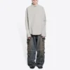 Chemise en coton coupe large « Cement Grey » 681688TKM102967