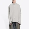 Chemise en coton coupe large « Cement Grey » 681688TKM102967