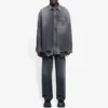 Chemise en Denim déchiré SS21 pour homme, noire 657610TBP191090