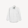 Chemise en denim à manches longues pour homme, blanche Chemise en denim à manches longues pour homme, blanche