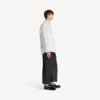 Chemise en denim à manches longues pour homme, blanche Chemise en denim à manches longues pour homme, blanche