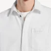 Chemise en denim à manches longues pour homme, blanche Chemise en denim à manches longues pour homme, blanche