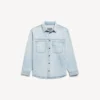Chemise en denim à manches longues pour homme, bleu clair Chemise en denim à manches longues pour homme, bleu clair