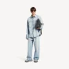 Chemise en denim à manches longues pour homme, bleu clair Chemise en denim à manches longues pour homme, bleu clair