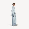 Chemise en denim à manches longues pour homme, bleu clair Chemise en denim à manches longues pour homme, bleu clair