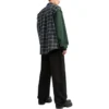 Chemise en flanelle à carreaux et empiècements « Green » 658936TCM013064