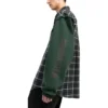 Chemise en flanelle à carreaux et empiècements « Green » 658936TCM013064