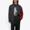 Chemise en flanelle à carreaux patchwork « Red Black » 647364TJM136167