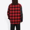 Chemise en flanelle à carreaux patchwork « Red Black » 647364TJM136167