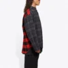 Chemise en flanelle à carreaux patchwork « Red Black » 647364TJM136167