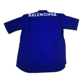 Chemise en popeline de coton avec logo dans le dos « Bleu » 556913TEM164210
