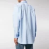 Chemise en popeline de coton avec logo dans le dos « Light Blue » 508465TWB044850