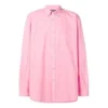 Chemise en popeline de coton avec logo dans le dos « Rose » 556878TEM095630