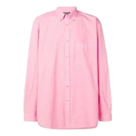 Chemise en popeline de coton avec logo dans le dos « Rose » 556878TEM095630