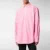 Chemise en popeline de coton avec logo dans le dos « Rose » 556878TEM095630