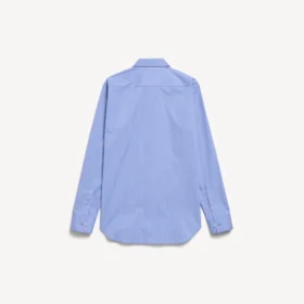 Chemise en popeline rayée pour femme, bleu/marine