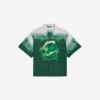 Chemise homme à manches courtes « Extreme Tie Dye » style bowling, vert/blanc Chemise homme à manches courtes « Extreme Tie Dye » style bowling, vert/blanc