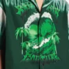 Chemise homme à manches courtes « Extreme Tie Dye » style bowling, vert/blanc Chemise homme à manches courtes « Extreme Tie Dye » style bowling, vert/blanc