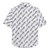 Chemise à manches courtes avec motifs griffonnés sur toute la surface « Blanc Noir » 681702TLLJ49040
