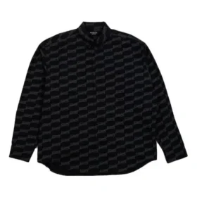 Chemise à manches longues boutonnée BB Monogram « Black » 662983TML361269